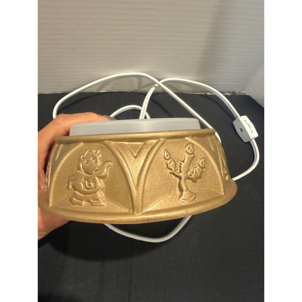 Scentsy Disney Beauty & the Beast Ceramic Electric Wax Warmer Gold Base - Picture 6 of 15